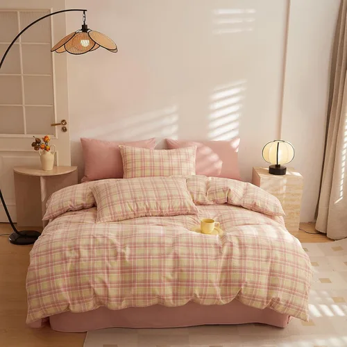 Vista 21 de VCLIFE - Juego de funda de edredón de algodón para cama individual, matrimonial, Queen, King, moderno, geométrico, juego de ropa de cama gris