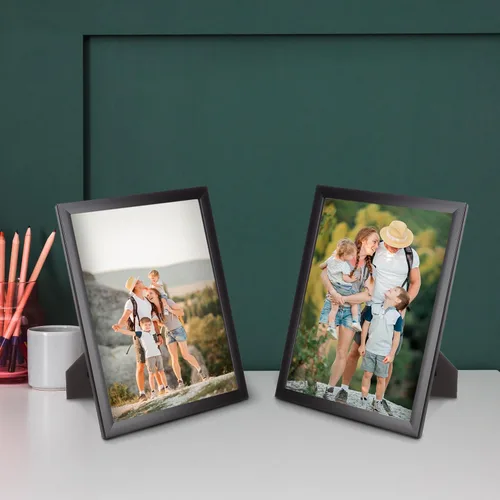 Vista 5 de Lavish Home - Juego de 6 marcos de fotos de 5 x 7 pulgadas con soporte y ganchos para pared de galería o retrato familiar, decoración de pared