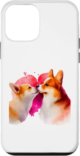 Vista 12 de Funda para iPhone 15 Two Loving Corgis In Love Heart para perro Corgi