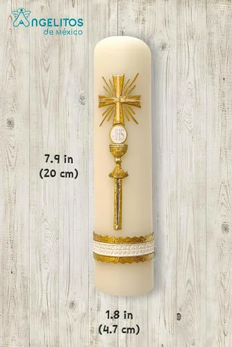 Vista 2 de Custodia Cruz Vela Oración Misa Jesús Cirio Hecho a Mano Vela Custodia