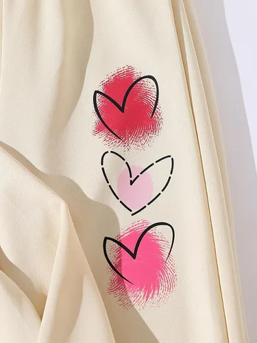 Vista 5 de Verdusa Conjunto deportivo de 2 piezas para niña, sudadera con capucha y estampado de letras