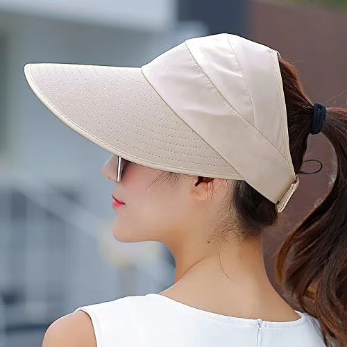 Vista 8 de HINDAWI - Sombreros de sol para mujer, ala ancha, protección UV, visera para playa de verano