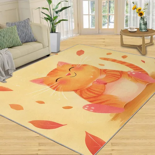 Vista 28 de Monstera Print Rugs for Bedroom, Luxury Monstera Area Rug, Tropical Plants Rugs for Living Room, Indoor Non-Slip Rug, Machine Washable Carpet for