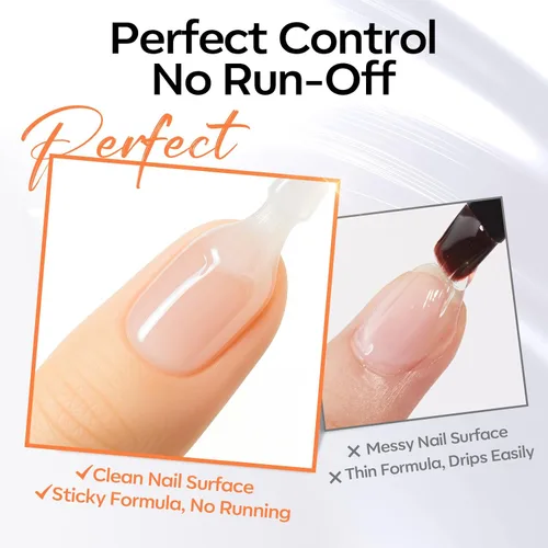 Vista 3 de Modelones - Juego de esmaltes de gel transparente, capa base de gel superior, sin limpieza, 0.5 onzas líquidas Un conjunto claro