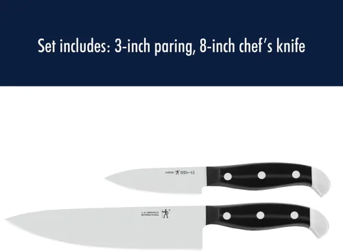 Vista 10 de HENCKELS Statement Razor-Sharp - Juego de cuchillos de chef de 2 piezas, diseño alemán informado por más de 100 años de maestría, negro/acero