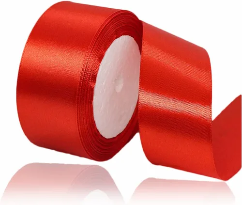 Vista 141 de Cinta beige de 1-1/2 pulgadas x 25 yardas, cinta de satén de tela de color sólido para envolver regalos, manualidades, ramos de novia, coronas