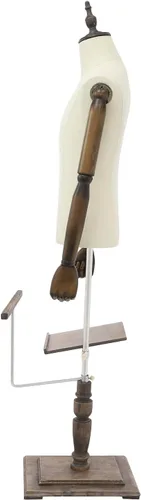 Vista 4 de Forma de vestido de maniquí masculino con soporte, cuerpo de maniquí de altura ajustable con estante desmontable para pantalones y soporte