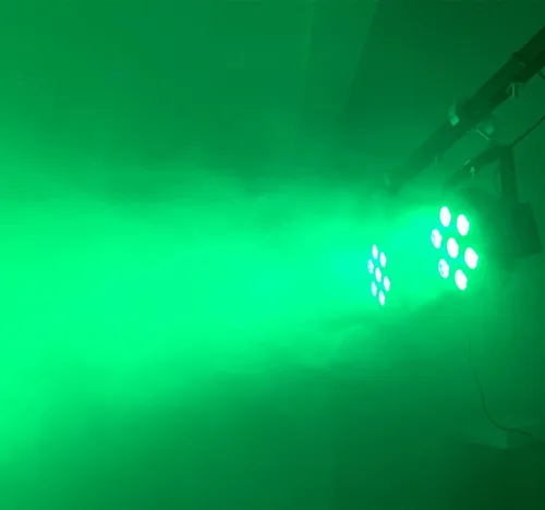 Vista 6 de Luces LED Par 4 Uplights de escenario 7x12W RGBW activado por sonido DMX512 Control brillante luces DJ para escenario, fiesta, club, discoteca