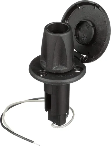 Vista 3 de attwood 910R2PSB-7 LightArmor™ Serie 910R Base de luz redonda enchufable - para luz de poste completo, 2 pines, cubierta de acero inoxidable negra
