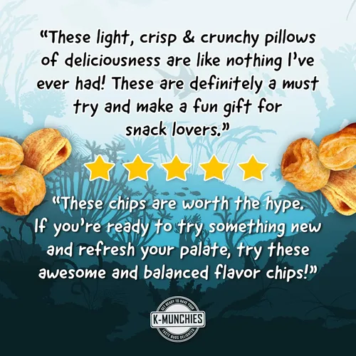Vista 6 de K-Munchies Orion Turtle Chips – Bolsa grande de 3 x 160 gramos de sabor a caramelo con sabor a palomitas de maíz, chips coreanos grandes