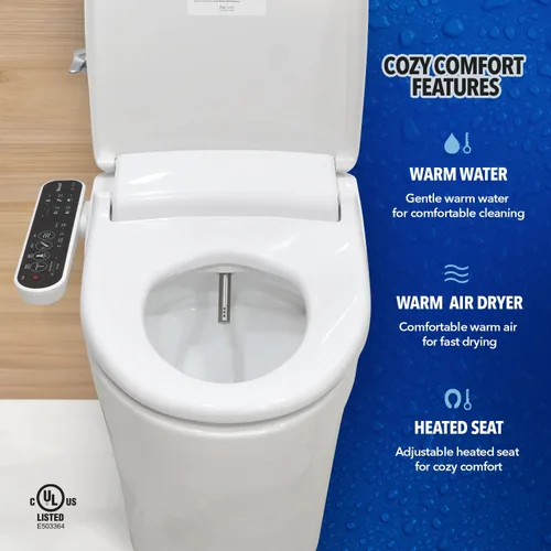 Vista 2 de Barumi Bidé [BM-4000], Asiento de inodoro con bidé eléctrico, Asiento con calefacción, Agua tibia, Control de posición, Modo ecológico, Autolimpieza
