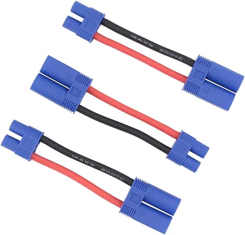 Vista 3 de 3pcs macho EC5 a hembra EC3 conector adaptador cable 14awg 2in para batería Lipo (B108-3)
