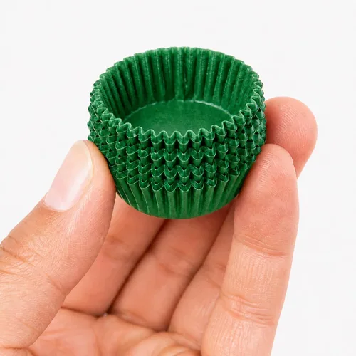 Vista 3 de #5 - Tazas de papel verde para dulces, paquete de 200 suministros para hacer dulces