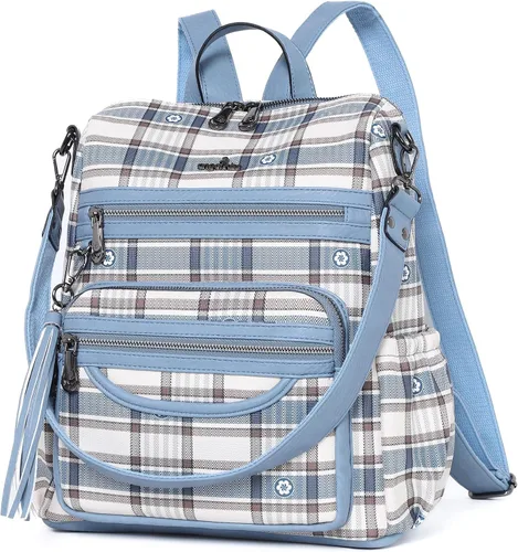 Vista 14 de Bolsos mochila monedero de piel sintética para mujer, bolsas con zíper, mochilas de hombro casuales