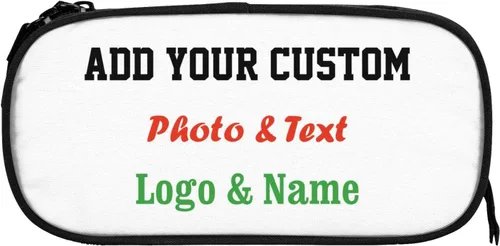 Vista 7 de Caja de lápices personalizada con foto, texto/nombre, estuche personalizado para niños y niñas, bolsa de almacenamiento de lona de gran capacidad