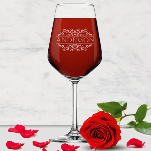 Vista 3 de My Personal Memories Copa de vino personalizada de 16 onzas con tallo - Personalizada con cualquier nombre