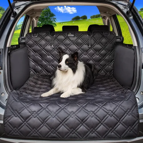 Vista 3 de Meadowlark Fundas de asiento para perro, diseño único y protección completa del automóvil: puertas, reposacabezas y asiento trasero. Solapa lateral