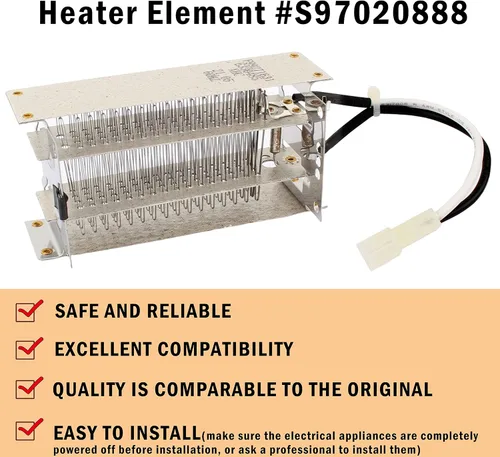 Vista 2 de S97020888 Elemento calentador de repuesto para ventilador de baño Broan Nutone piezas de repuesto para QTXN110HL QTXEN100HL 100HL 110HFL 765HFL solo