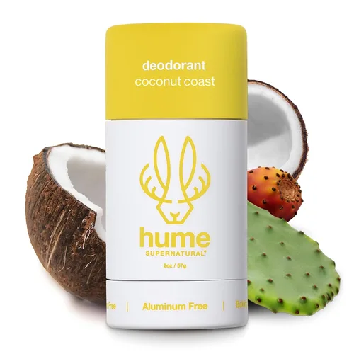 Vista 8 de Hume Supernatural Coconut Coast - Desodorante sin aluminio para mujeres y hombres, seguro para pieles sensibles, probióticos, a base de plantas, sin