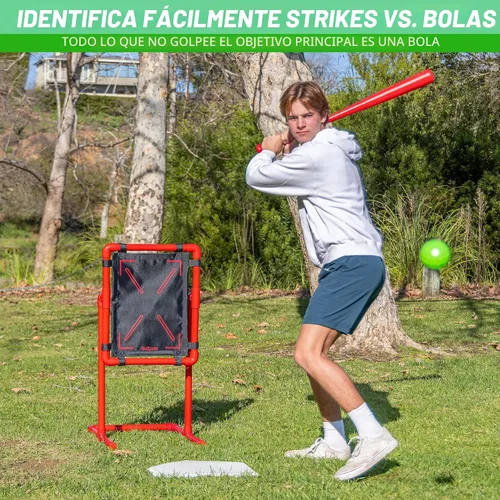Vista 2 de GoSports Baseball Strike Zone Target para bolas de plástico, compatible con Blitzball y Wiffle Ball