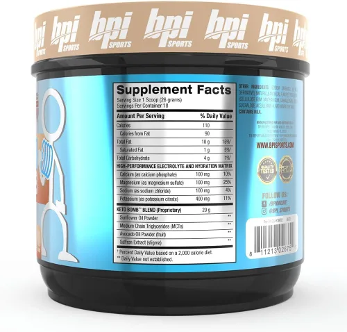 Vista 7 de Suplemento Dietario BPI Sports Keto Bomb Batido ketogénico para café y té, 1, 1