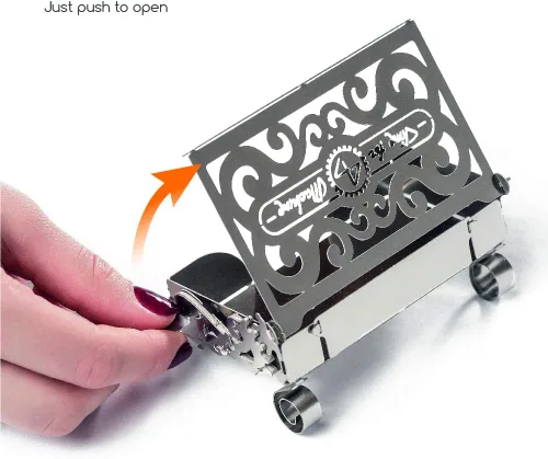 Vista 2 de Rompecabezas de metal 3D para adultos, estuche de metal perfecto con mecanismo de apertura, kit de bricolaje de metal, hermosa funda de metal