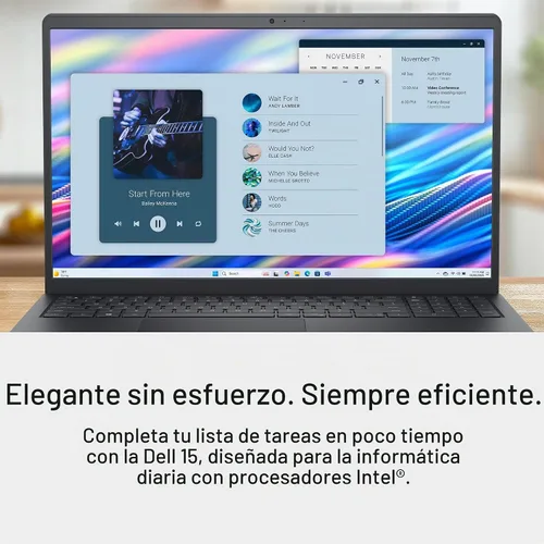 Vista 2 de Dell 15.6 Laptop, FHD, Intel Core 3 100U, 8GB RAM, Windows 11 Home