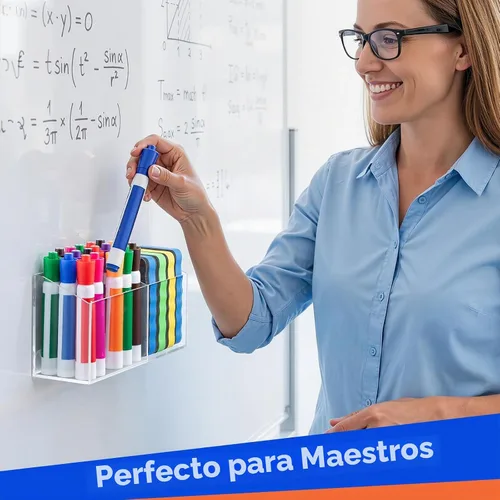 Vista 2 de Simetufy Soporte magnético grande para marcadores de borrado en seco