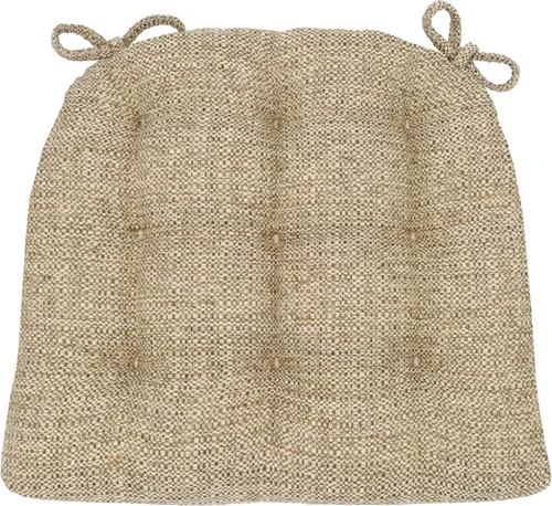 Vista 12 de Barnett Home Decor Cojines para silla de comedor Brisbane plateado gris con lazos - Tamaño mediano 16.5 x 18 Almohadilla para silla - Relleno