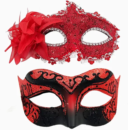Vista 9 de Máscara veneciana para mujer, con encaje de flores, para Halloween, Navidad, Mardi Gras, fiesta de disfraces