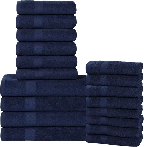 Vista 66 de Superior Juego de toallas surtidas de algodón de 18 piezas, incluye 8 toallas faciales, 6 manos y 4 toallas de baño, artículos esenciales