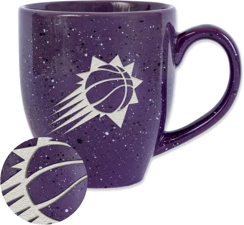 Vista 42 de Rico Industries NBA 16 oz Team Color Laser Engraved Speckled Ceramic Coffee Mug 3-Color del