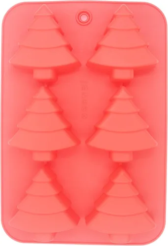 Vista 2 de Molde de silicona para pastel de 6 cavidades para árbol de Navidad