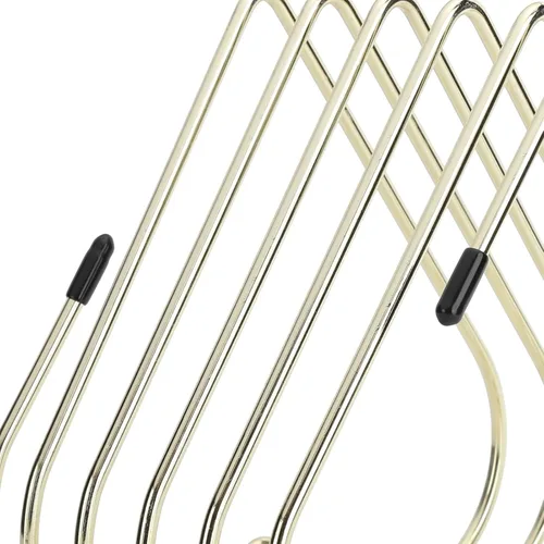 Vista 9 de Estink Estante de almacenamiento para libros de escritorio, 5 ranuras en forma de corazón, estante telescópico para archivos, organizador de Dorado