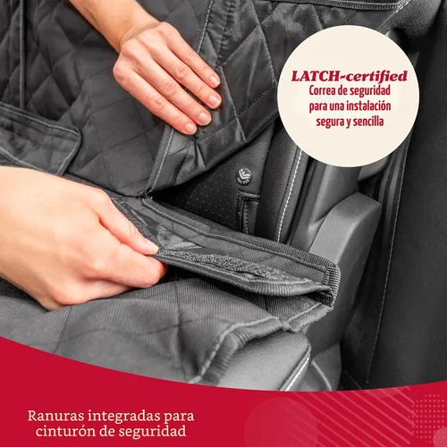 Vista 7 de Lusso Gear Funda de asiento de coche para perro, impermeable, antideslizante, protector de asiento trasero de automóvil, funda de asiento trasero