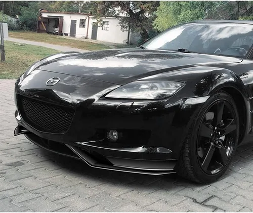 Vista 6 de Kit de 3 labio de parachoques delantero compatible con Mazda RX8 RX-8 2004-2008, alerón de protección divisor estilo MS, difusor de aire y barbilla