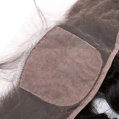 Vista 12 de Un donante de grado superior 13x4 base de seda cierre frontal de encaje cabello humano con cabello de bebé ondulado brasileño virgen cierre de pelo