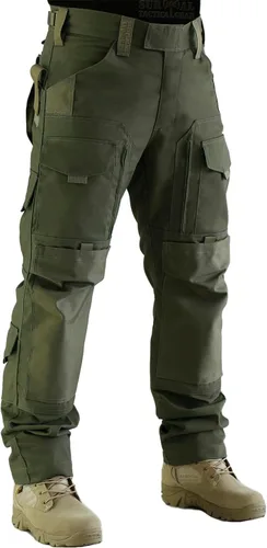 Vista 11 de ZAPT - Pantalones tácticos Molle Ripstop para caza, pantalones de combate para el ejército, camuflaje para hombres