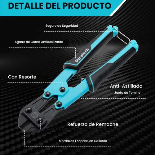 Vista 2 de DURATECH Mini cortador de pernos de 8 pulgadas con mango ergonómico