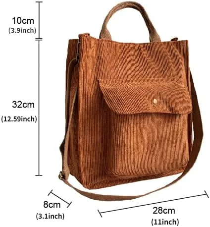 Vista 6 de Bolsa de pana para mujer