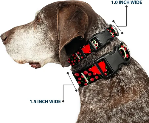 Vista 2 de BUCKLE-DOWN 9 – 15" I corazón Boys negro/cerezas collar de Clip de plástico