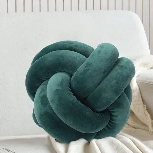 Vista 8 de Almohada corta de felpa con nudo, cojín de cintura para decoración del hogar, cojín de felpa para sofá, automóvil o decoración de oficina