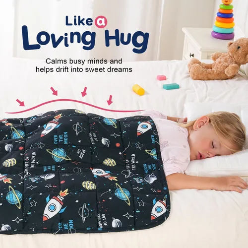 Vista 2 de Kivik Manta de regazo con peso de 2 libras, pequeña almohadilla pesada para regazo, manta de enfriamiento suave para la escuela y regalos de sueño