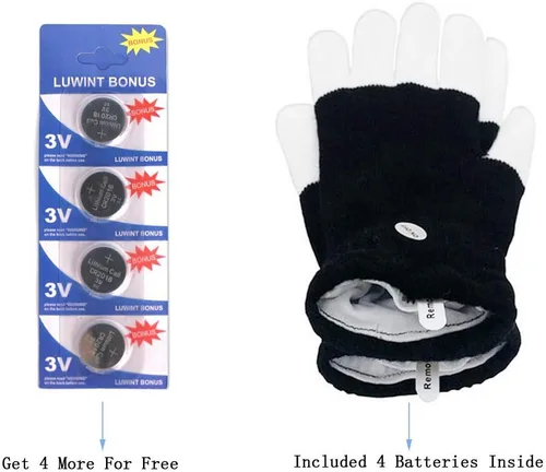 Vista 6 de Luwint Guantes LED para niños y niños pequeños, juguetes divertidos