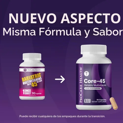 Vista 3 de Once Daily Bariatric Multivitamin Cápsula 45 mg de hierro 30