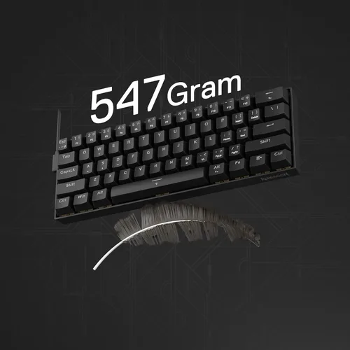 Vista 8 de Redragon K617 HE Teclado Gaming de Activación Rápida, 60% 61 Teclas Teclado Mecánico Cableado con Activación Hiper-Rápida, Interruptor Magnético