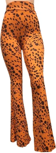 Vista 72 de ShopMyTrend - Pantalones de yoga largos con piernas anchas y acampanadas estilo palazzo, con cintura alta, para mujer