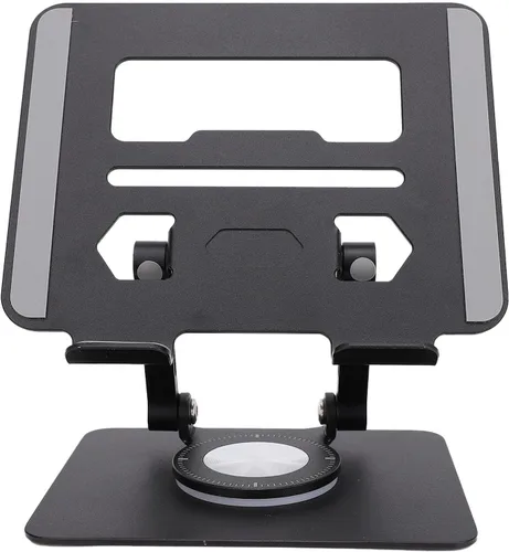 Vista 6 de Goshyda Soporte para tableta, soporte de escritorio de aluminio giratorio 360°, soporte de escritorio ajustable y plegable, universal para tabletas