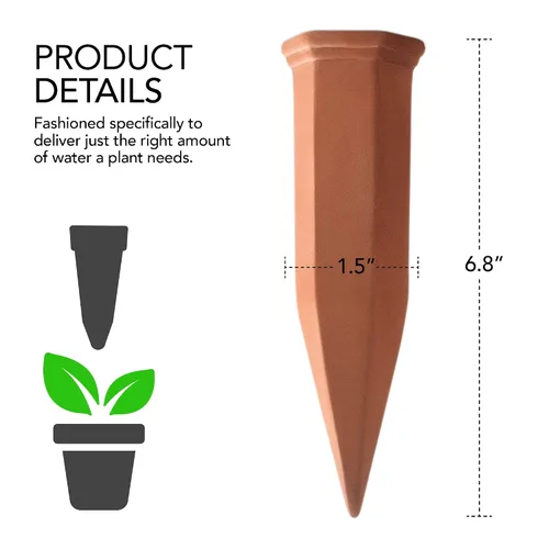 Vista 4 de Modern Innovations estacas para regar plantas, conjunto de 4 para regar plantas con este gran sistema de riego, perfecto para el hogar como un