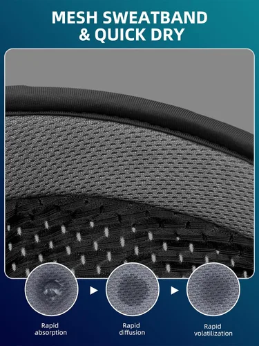 Vista 5 de ROCKBROS Gorra de ciclismo para hombres y mujeres, con visera elástica, para correr, con ala suave, secado rápido, no estructurada